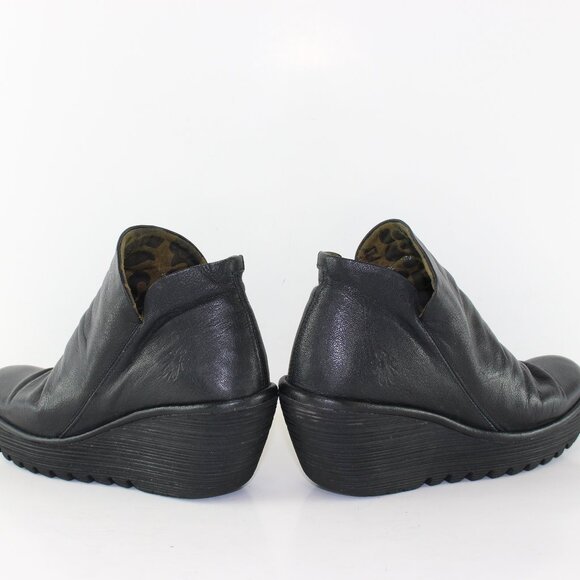 Fly London Leather Wedge Bootie Womens (EU 37/US 6.5) - Picture 3 of 10